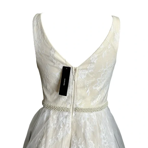 LULUS Sweet Love Floral Lace Beaded Maxi Dress, Ivory, Small - Picture 5 of 15